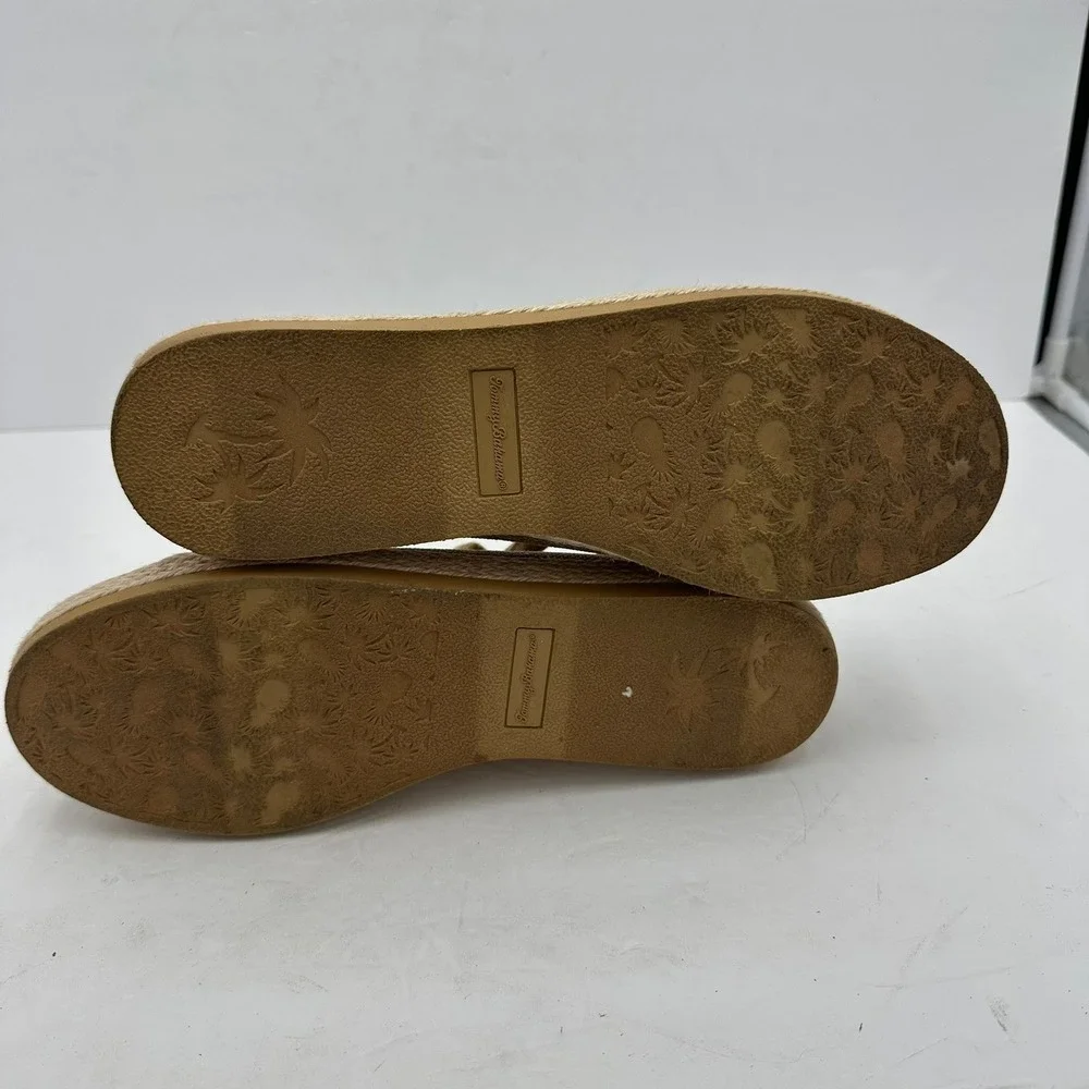 Tommy Bahama Galana‎ Tan Gold Shimmer Espadrille Sneakers Womens 9.5M PL251141
